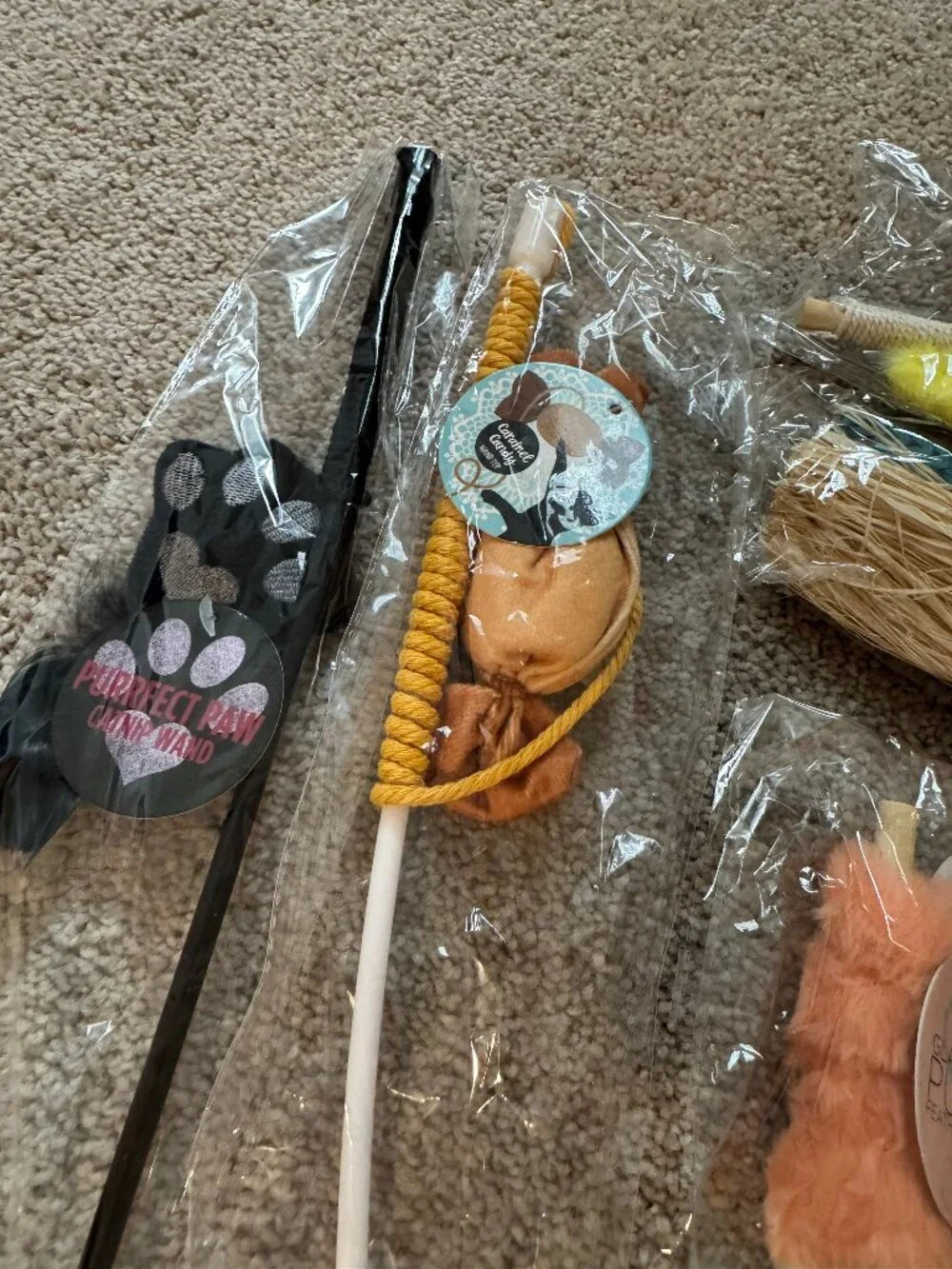 Cat Lady Box Lot of 13 Cat Toys Catnip Wand Toys New